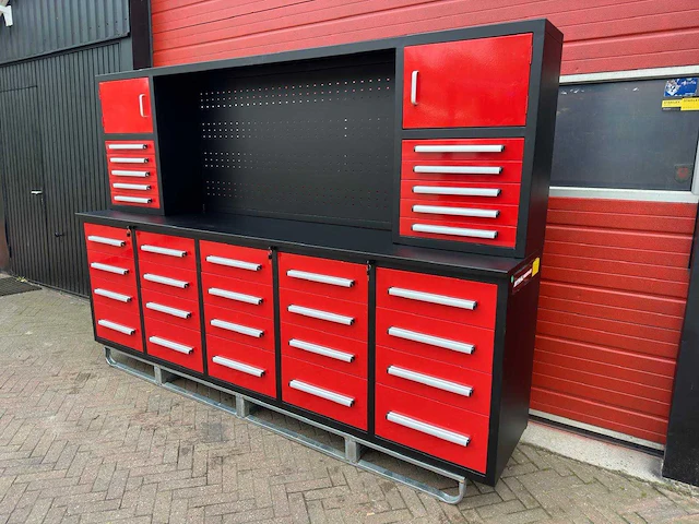Stahlworks sw-32 industrial red werkbank - afbeelding 7 van  11