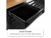 Stahlworks werkbank deluxe black 72 inch 15 drawers - afbeelding 3 van  6