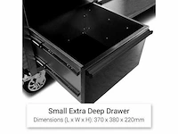 Stahlworks werkbank deluxe black 72 inch 15 drawers - afbeelding 5 van  6