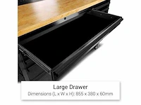 Stahlworks werkbank deluxe black 72 inch 15 drawers - afbeelding 2 van  6