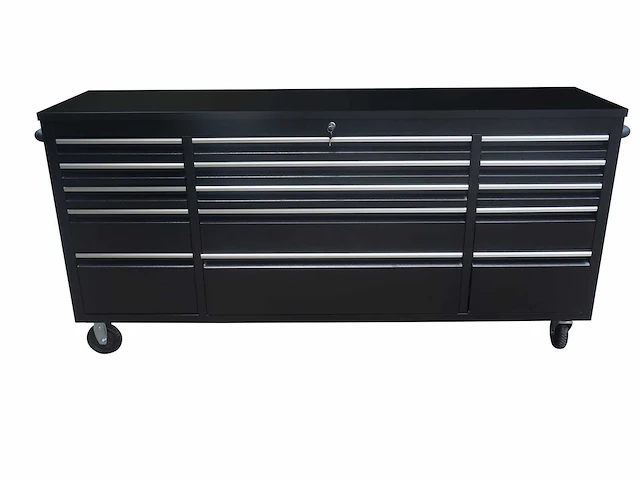 Stahlworks werkbank deluxe black 72 inch 15 drawers - afbeelding 2 van  9