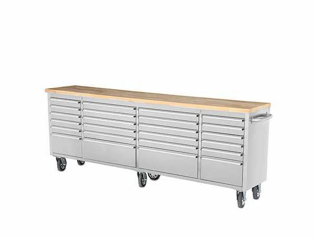 Stahlworks werkbank deluxe rvs 96 inch 15 drawers - afbeelding 1 van  8