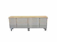 Stahlworks werkbank deluxe rvs 96 inch 15 drawers - afbeelding 2 van  8