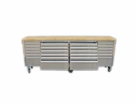Stahlworks werkbank deluxe rvs 96 inch 15 drawers - afbeelding 4 van  8