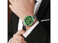 Stainless steel band analog luminous waterproof quartz watch for men - polshorloge - afbeelding 4 van  5