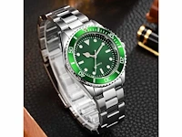 Stainless steel band analog luminous waterproof quartz watch for men - polshorloge - afbeelding 5 van  5