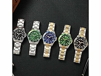 Stainless steel band analog luminous waterproof quartz watch for men - polshorloge - afbeelding 3 van  3