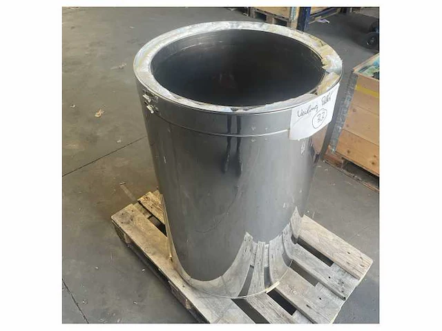 Stainless steel fire place chimney d350 mm - afbeelding 1 van  2