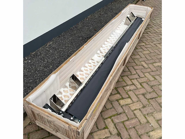 Stainless steel retractable awning with poles 3600 x 2700 mm black 24v - afbeelding 1 van  7