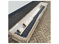 Stainless steel retractable awning with poles 3600 x 2700 mm black 24v - afbeelding 6 van  7