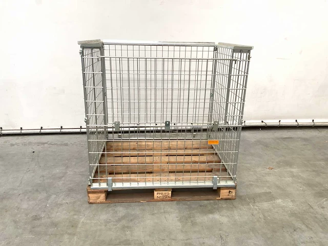 Stalen palletkooi voor blokpallets 1230x1100x1010 mm (20x) - afbeelding 3 van  10