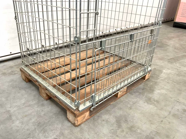 Stalen palletkooi voor blokpallets 1230x1100x1010 mm (20x) - afbeelding 6 van  10