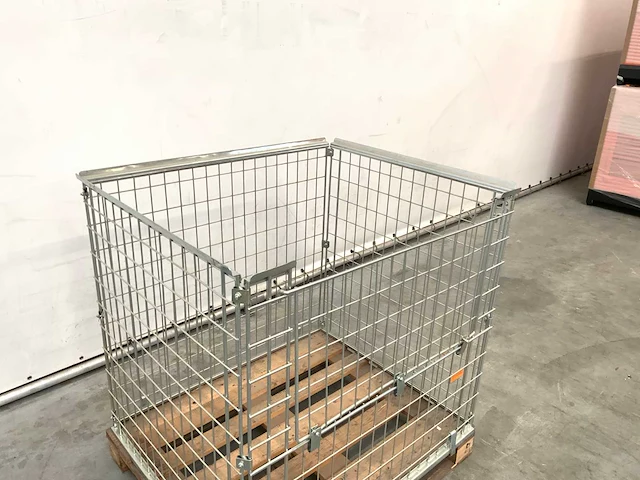 Stalen palletkooi voor blokpallets 1230x1100x1010 mm (20x) - afbeelding 9 van  10