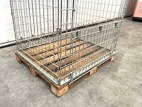 Stalen palletkooi voor blokpallets 1230x1100x1010 mm - afbeelding 6 van  10
