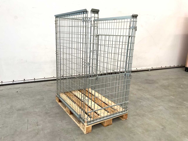 Stalen palletkooi voor europallets 1230x1500x820 mm (10x) - afbeelding 1 van  11