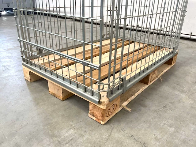 Stalen palletkooi voor europallets 1230x1500x820 mm (75x) - afbeelding 10 van  11