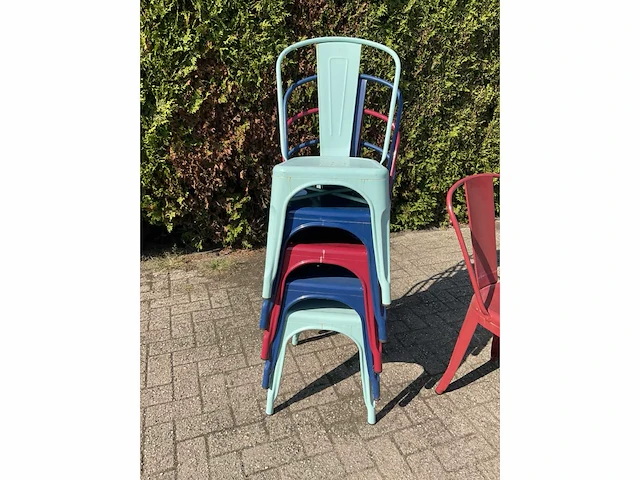 Stalen retro stoel (7x) - afbeelding 2 van  7