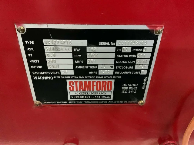 Stamford/perkins uci274f16 diesel aggregaat - afbeelding 9 van  17