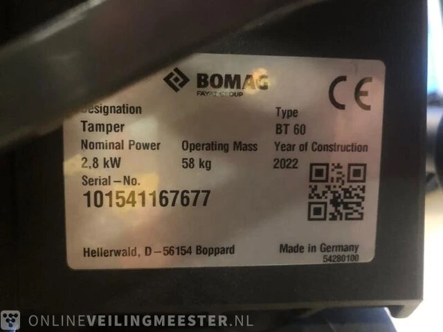 Stamper bomag, bt60, bouwjaar 2022 - afbeelding 4 van  4