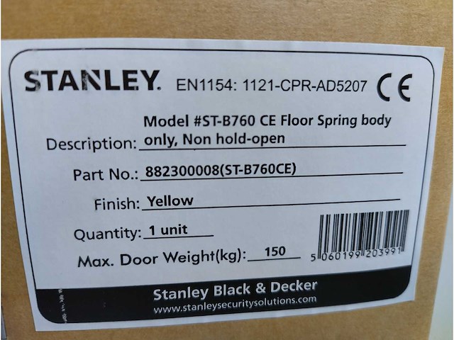 Stanley - floor spring body voor draaideuren - afbeelding 8 van  11