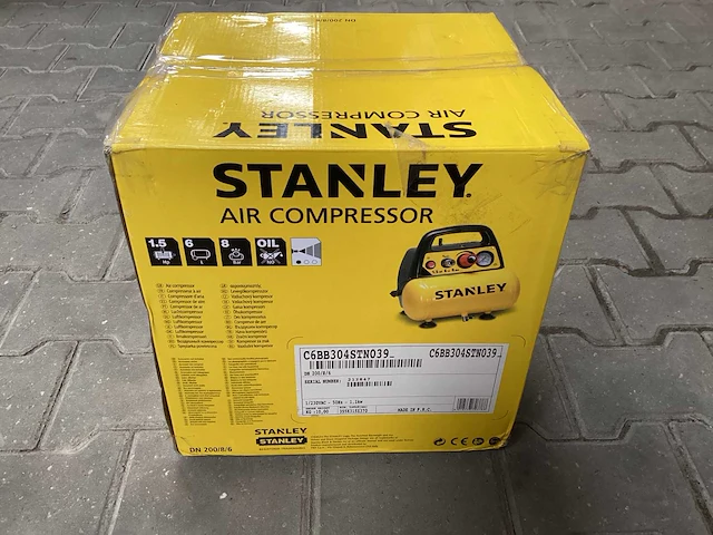Stanley dn200/8/6 luchtcompressor - afbeelding 2 van  4