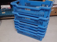 Stapel kratjes 60x40x15cm kleur blauw aantal 6 stuks. - afbeelding 5 van  5