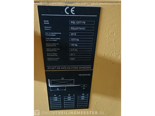 Stapelaar atlet solo, psl125t179, bouwjaar 2010 - afbeelding 3 van  19