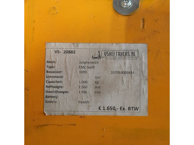 Stapelaar, jungheinrich, emc-swift, 1999 - afbeelding 10 van  21