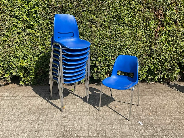 Stapelbare kantinestoel (10x) - afbeelding 1 van  5