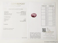Star ruby 8.72ct gra certified - afbeelding 4 van  4