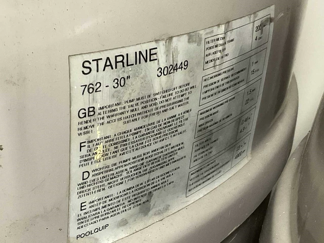 Starline 762 30” zandfilter - afbeelding 4 van  4