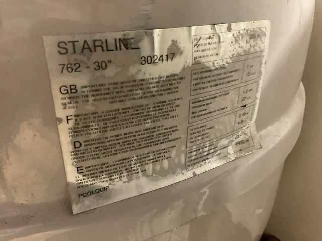Starline 762 30” zandfilter - afbeelding 5 van  5