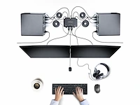 Startech.com 2-port dual-monitor displayport kvm switch 4k 60hz compacte kvm met 1.5m - afbeelding 2 van  2