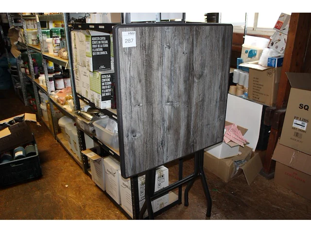 Statafel. afmeting 80 x 80 x 143 cm. - afbeelding 1 van  3