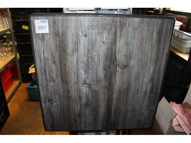 Statafel. afmeting 80 x 80 x 143 cm. - afbeelding 2 van  3