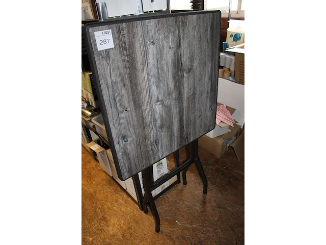 Statafel. afmeting 80 x 80 x 143 cm. - afbeelding 3 van  3