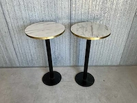 Statafel met messing rand ø 60 cm (2x) - afbeelding 1 van  4