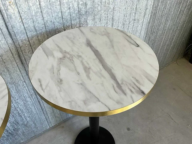 Statafel met messing rand ø 60 cm (2x) - afbeelding 4 van  4