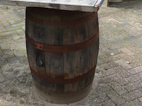 Statafel op houten tonnen - 240x76x95cm - afbeelding 3 van  5