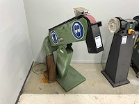Stationaire bandschuurmachine met afzuigmotor en stofzak - afbeelding 1 van  6