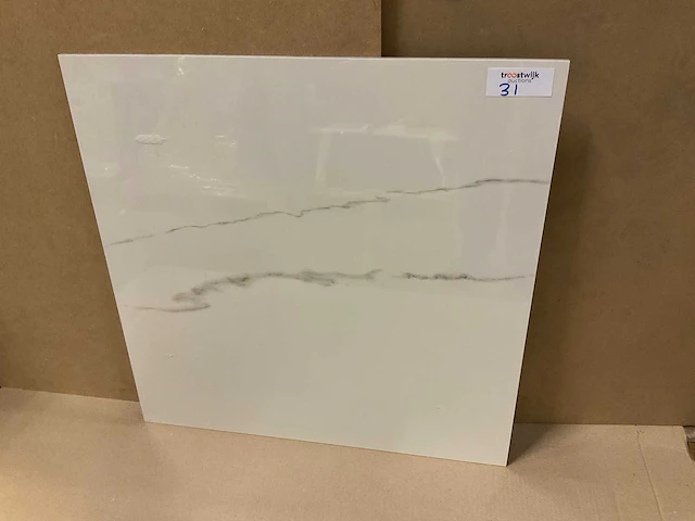 Statuario gepolijst 60x60 cm tegel 54 m² - afbeelding 1 van  3