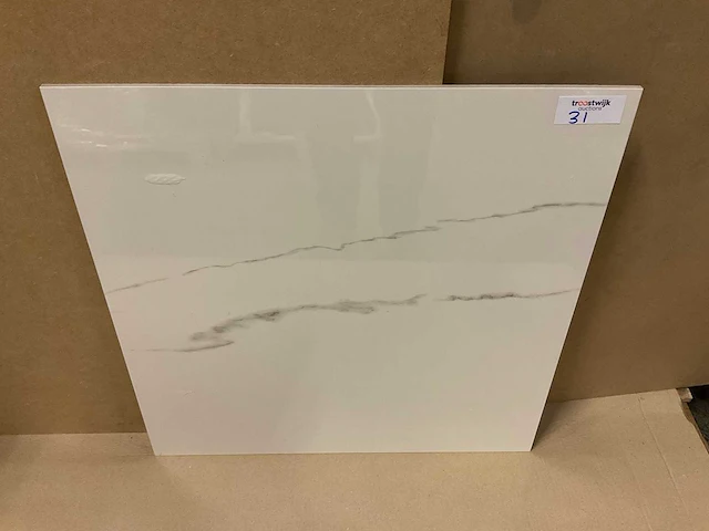 Statuario gepolijst 60x60 cm tegel 54 m² - afbeelding 2 van  3