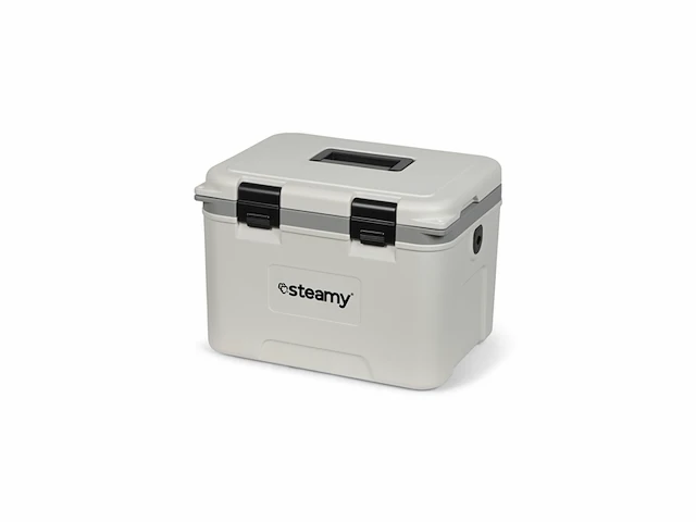 Steamy marine 21 middelgrote koelbox inclusief verdeelwand en inlegbakje 21 liter wit - afbeelding 3 van  4