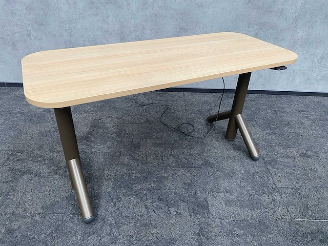 Steelcase flex - elektrisch zit-sta bureau 140x60 - taupe - afbeelding 7 van  18