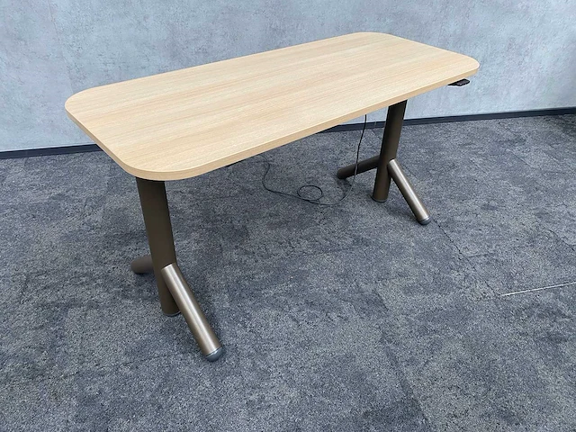 Steelcase flex - elektrisch zit-sta bureau 140x60 - taupe - afbeelding 8 van  18