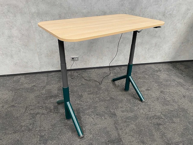 Steelcase flex - elektrisch zit-sta bureau 140x80 - groen - afbeelding 1 van  12
