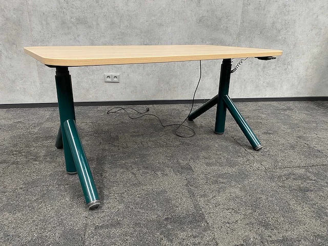 Steelcase flex - elektrisch zit-sta bureau 140x80 - groen - afbeelding 5 van  12