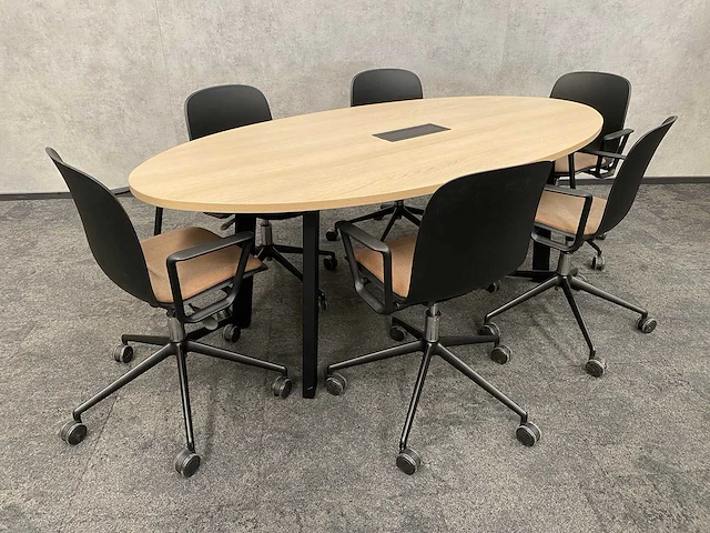 Steelcase/ gispen - 6p conferentieset 210x100 - afbeelding 1 van  25