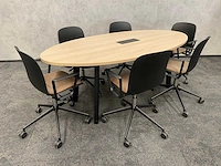 Steelcase/ gispen - 6p conferentieset 210x100 - afbeelding 1 van  25