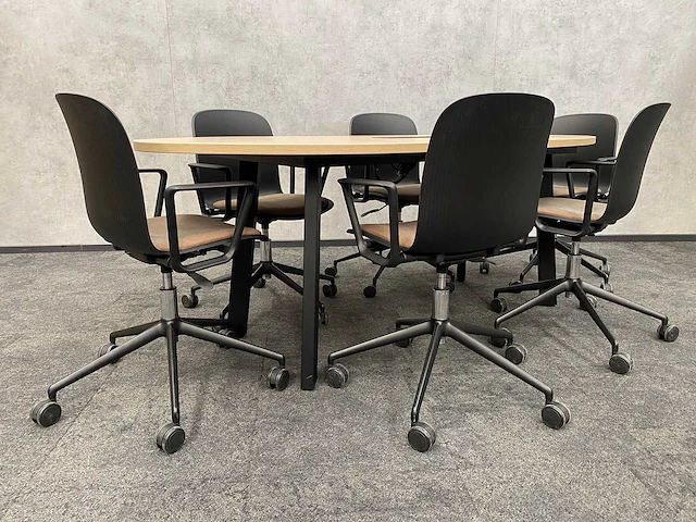 Steelcase/ gispen - 6p conferentieset 210x100 - afbeelding 3 van  25